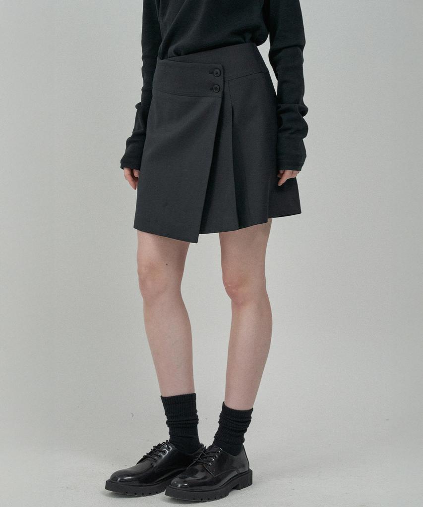 Mot Essential Wrap Skirt - Dark Gray