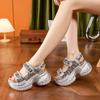 8CM Women Beach Shoes Outdoor Thick Soled Platform Ladies Sandals Summer Crystal Decoration Rome Style Sandal