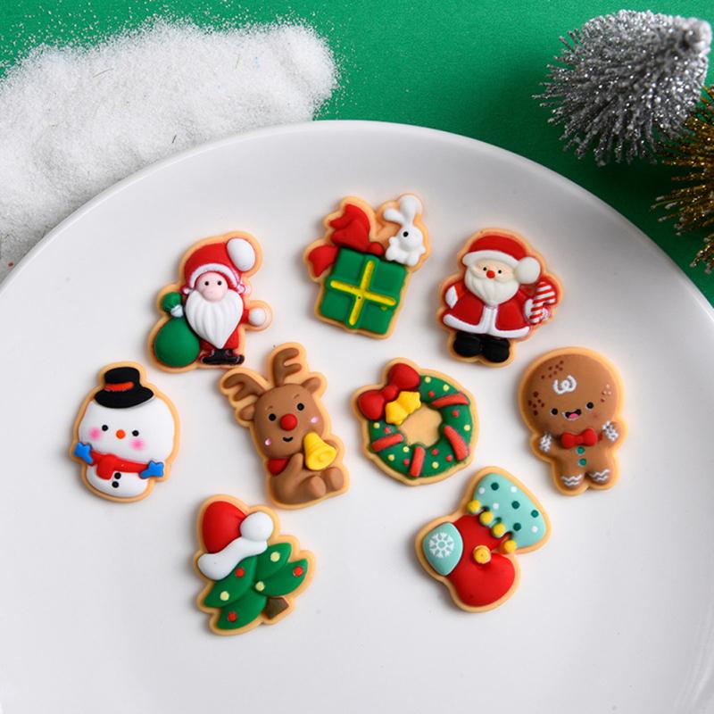 Diy Christmas Cartoon Ornament Waterproof Resin Crafts Accessories Children Gifts For Christmas