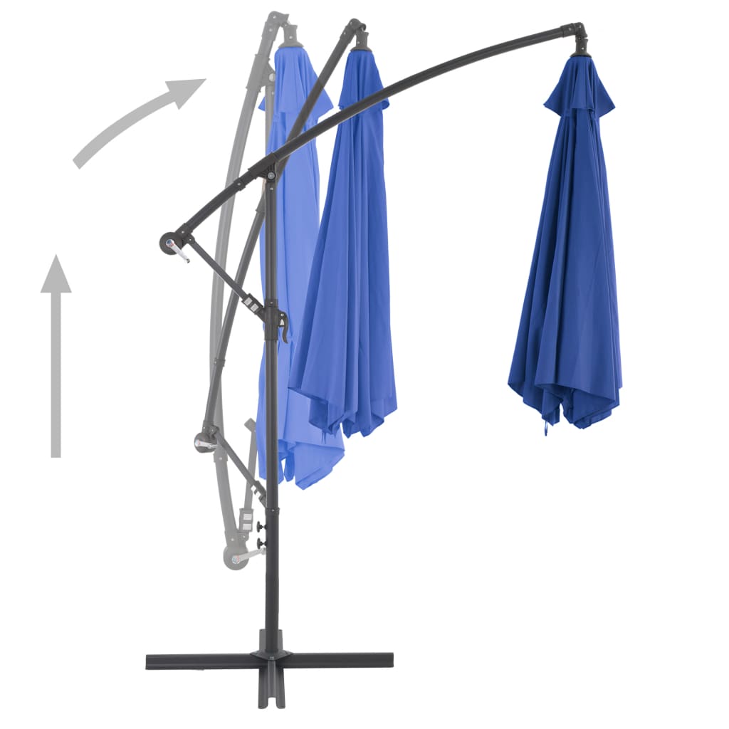 Umbrella with Aluminum Mast 300 cm Blue