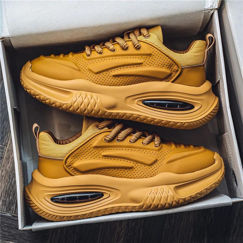 New Luxury Men's Sneakers  Para Hombres Fashion Trend Versatile Casual Shoes Tall Thick Bottom Sports Running Shoes