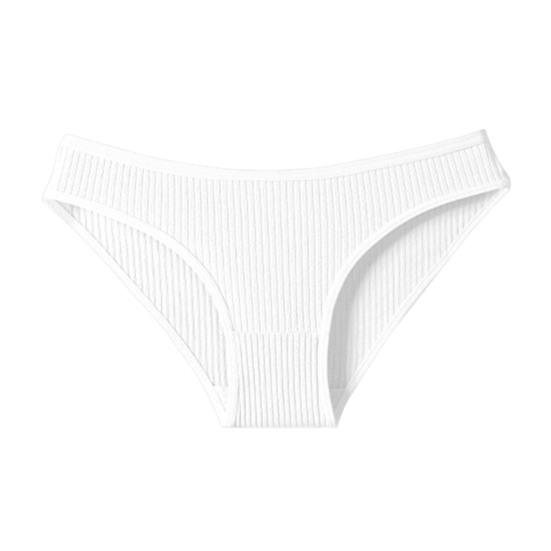 Cotton Thongs for Women Low Rise Sexy Ribbed No Show Ladies Panties Soft Breathable