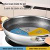 ZISIZ 30cm 316 Stainless Steel Non-Stick Wok