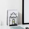 Sturdy Simple Book Stand Anti-slip Desktop Bookshelf Nordic Style Magazine Storage Rack  Letters