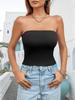 Women's Strapless Tube Top Stretchy Y2K Clubwear Basic Cami