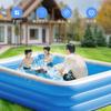Natsunikki Inflatable Paddling Pool with 3 Rings, Large Square Family Swimming Center for Kids, Toddlers, and Adults, 20512550cm