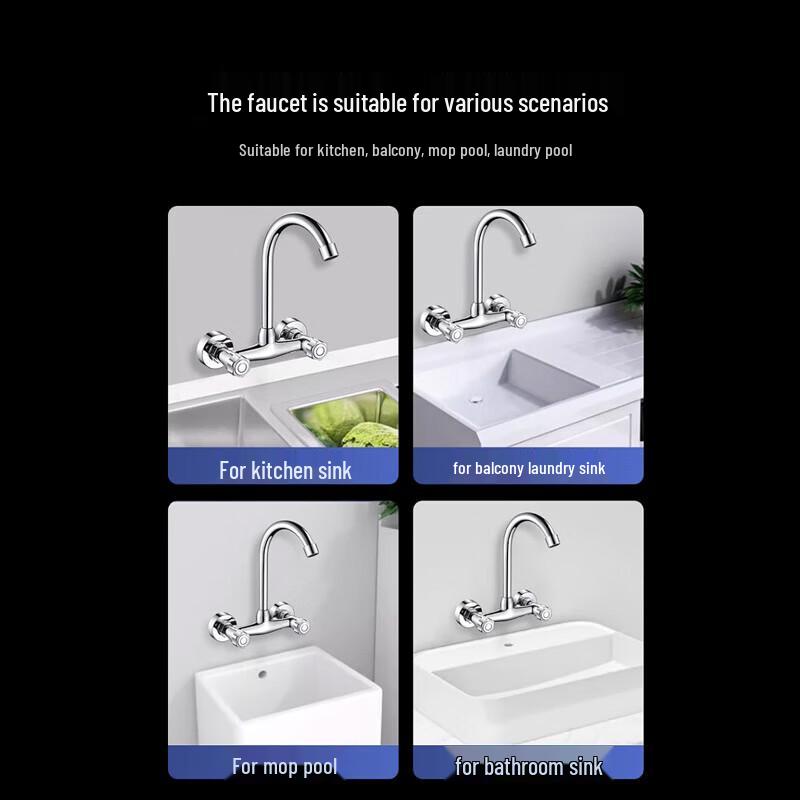 SBPG Wandmontiertes drehbares Messing-Küchenarmatur