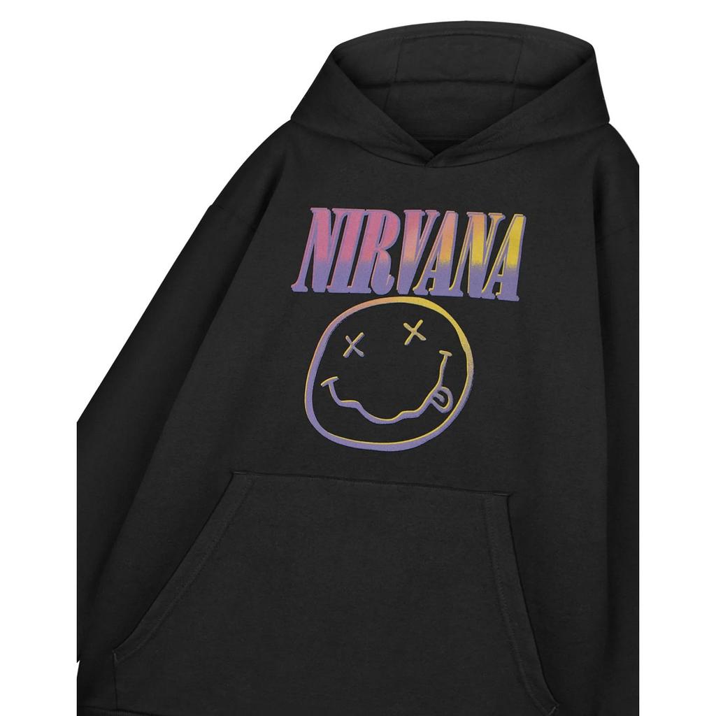 Nirvana Unisex Hoodie für Erwachsene mit Sonnenuntergangs-Logo