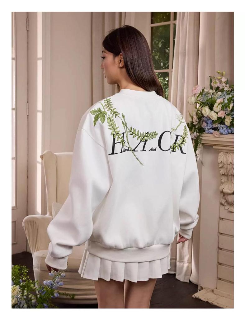 Guochao Men's Winter Velvet Embroidered Hoodie - New Chinese Style Harajuku Round Neck Top