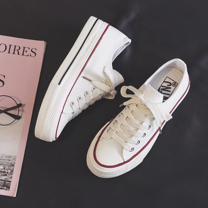 Spring platform canvas shoes women's new spring versatile casual board shoes cloth shoes small black shoes sneakers