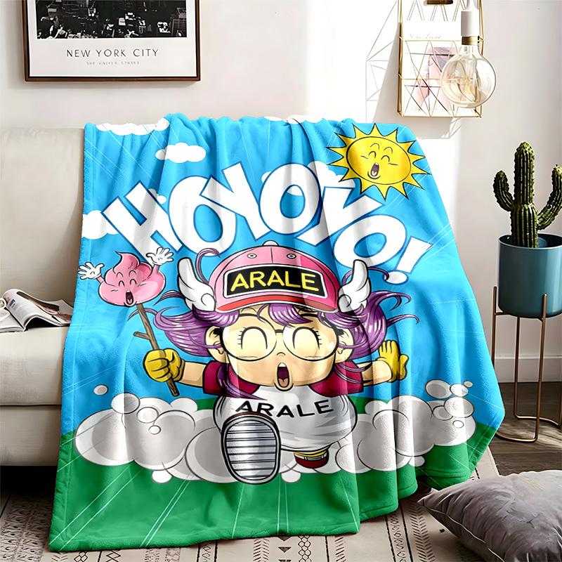 Arale Theme Blanket Suitable For The Sofa Camping And Travel Made Of Soft Flannel Material An Ideal Gift For Occasions Such As Birthday