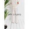 Spring New Women's Clothing French Simplicity Wind High Waist Fashion Casual Linen Blended Loose Pants 1259341