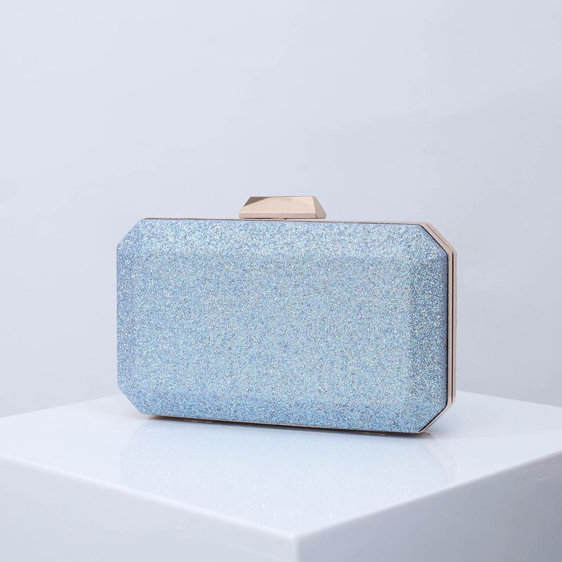 

Light Blue Bag Bling Wedding Luxury Designer Handbag Clutch Purse for Women Unique PU Cross Body Over Shoulder Bag