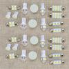 Universal 28Pcs Car Truck Interior Front Rear White LED Bulb Kit For Dome Map Door Glove Box License Plate Brake Lamp Light