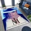 Fashion MJ Michael Jackson King of Pop Art Rug for Bedroom Living Room Sofa Home Doormat Decor, Large Kids Non-slip Floor Mat