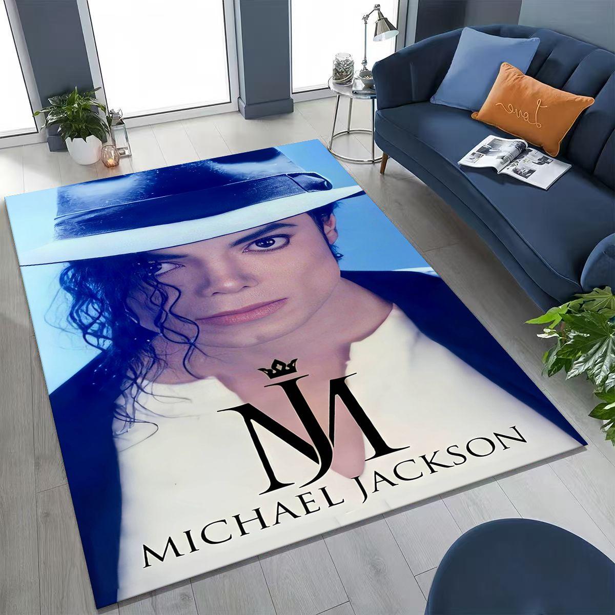 

Fashion MJ Michael Jackson King of Pop Art Rug for Bedroom Living Room Sofa Home Doormat Decor, Large Kids Non-slip Floor Mat 40x60cm( 15x23in )