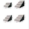 CAWAYI KENNEL Pet 2/3/4 Steps Stairs Memory Foam Dog Sofa Stairs for Small Dog Cat Ramp Ladder Anti-slip Bed Stairs Pet Supplies