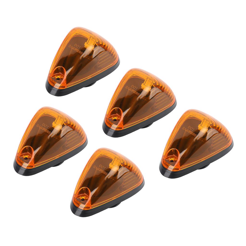 5 Stück LED Kabinenmarkierungsleuchte 12V Bernstein Hohe Helligkeit Wasserdicht Stoßfest Kabinendachmarkierung