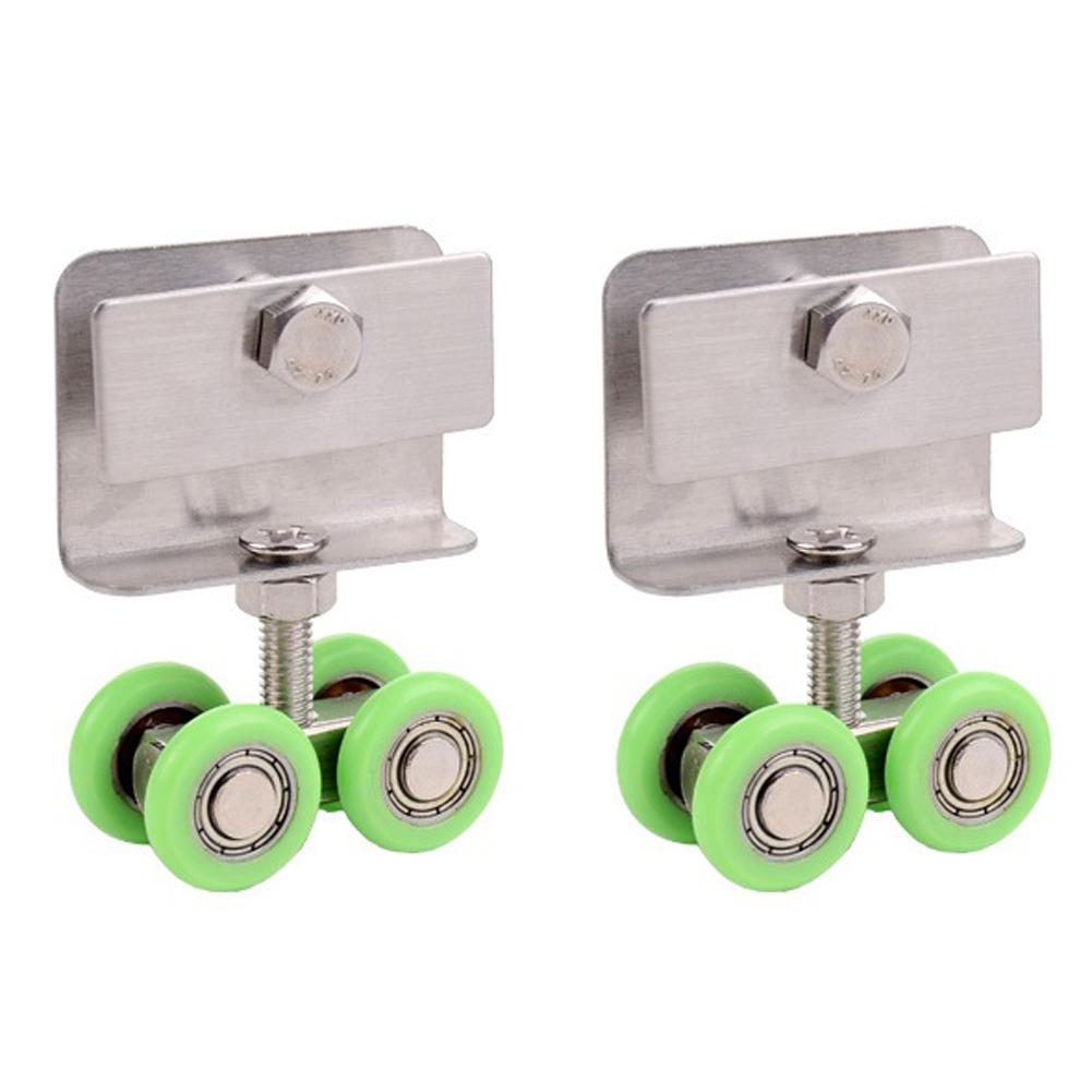 Nylon Wheel Castors Shower Door Roller Bathroom Remodeling Green Easy Installation Sliding Door Caster Comprehensive Package