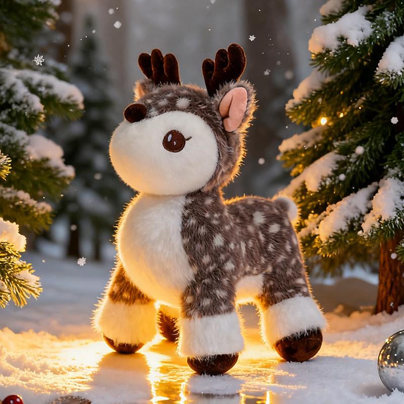Cute Deer Plush Toy With Pp Cotton Filling For Kids And Home Decor