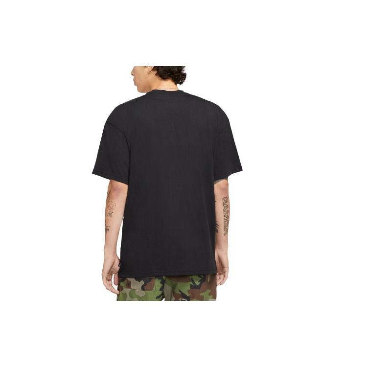 Nike SB T Shirts Men's Black Crew Neck Moderate Straight Fit DC7818-010