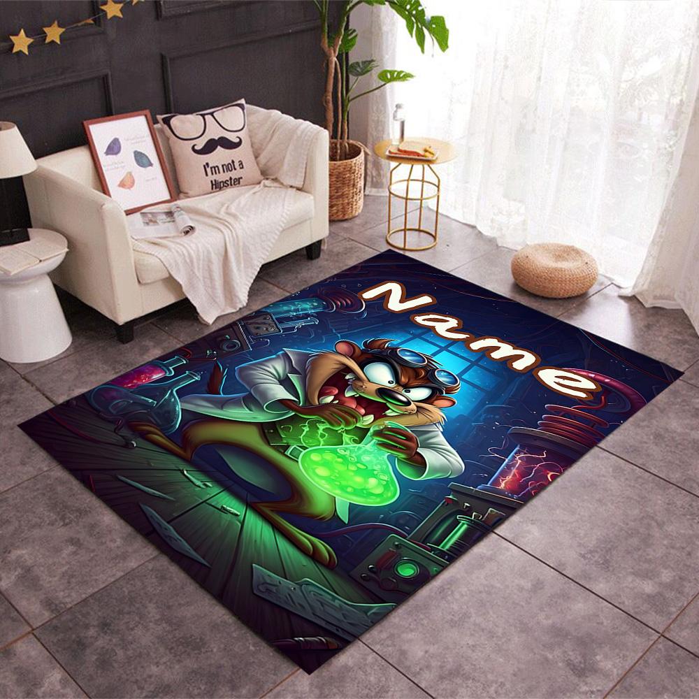 Looney Mad Scientist's Experiment Customize Your Name Floor Mat Suitable for Dormitory Living Rooms Foyer Outdoor Antislip Carpet Decorate Offices