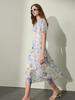 2026 Summer French Floral Mid-Length Blue Skirt - Romantic & Fashionable