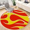 1pc Flame Wave Office Round Area Rug,  Mat Suitable For Office, Under Office Chairs Bedroom Living Room Home Decor, Room Deco