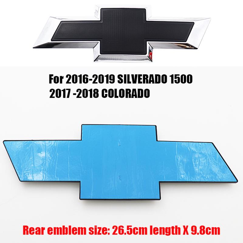 1pcs 3D ABS Car Rear logo Rear Bumper tail door trunk car rear Emblem sticker styling Accessories For Chevrolet SILVERADO