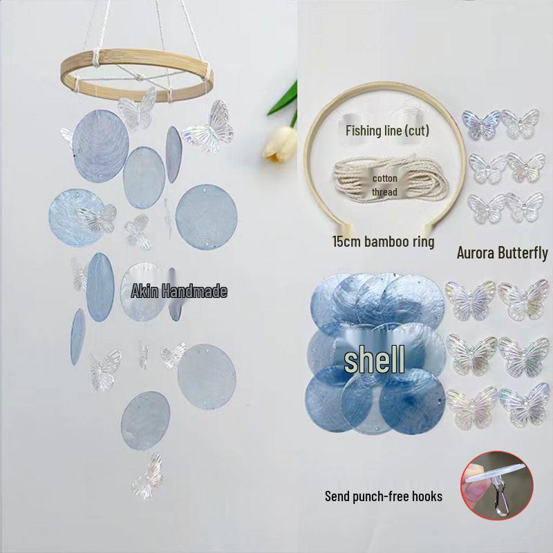 Kreatives Muschel-Windspiel & Traumfänger-Anhänger - Frische Hängedekoration für Balkon oder Schlafzimmer - Geschenk