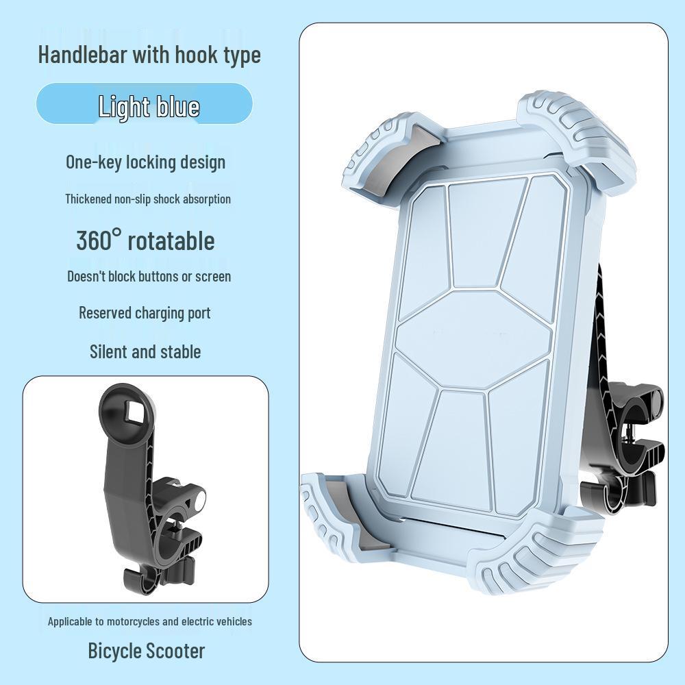 Shockproof Anti-Shake Phone Holder for Electric Vehicles & Motorcycles - Ideal for Navigation and Outdoor Cycling