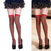 Damen Ringel Oberschenkelhohe Socken Über Knie Strumpfhosen Mehrfarbige Ringel Lange Strümpfe Weihnachten Halloween Cosplay Strumpfwaren
