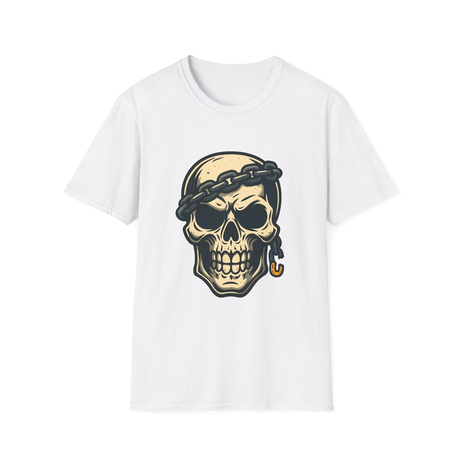 Unisex Softstyle T-Shirt Skull Chain Broken Link Concrete S