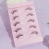 Half EyeLashes 5 Pairs Manga Lashes Clear Band Natural False Crisscross Eyelashes Wispy Short Cat Eye Eyelash Extension