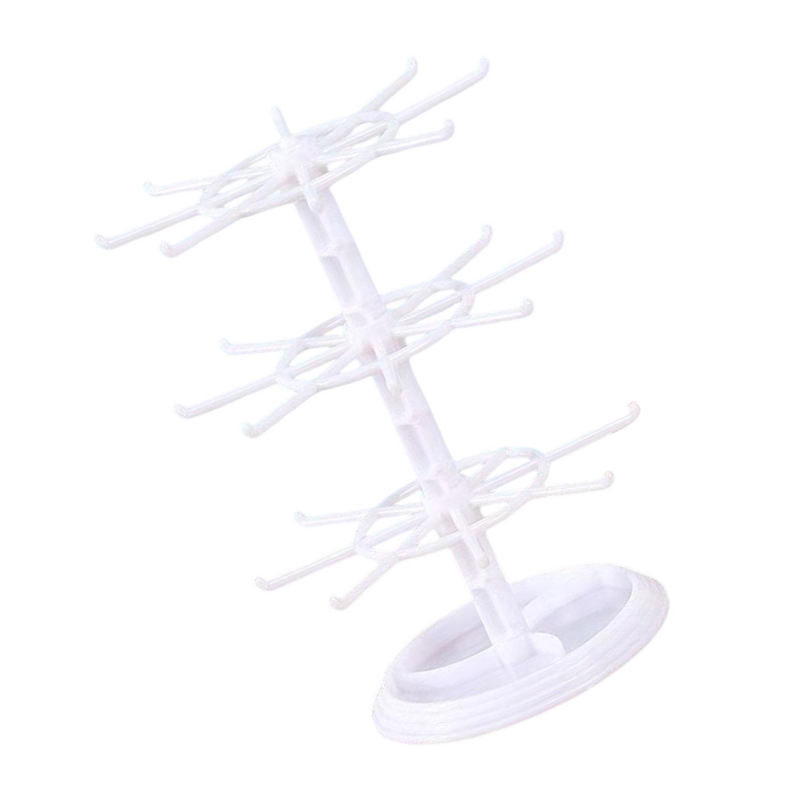 

Modern Jewelry Rotating Stand with Multilayer Design Plastic Texture Suitable for Various Accessories Displaying Use білий