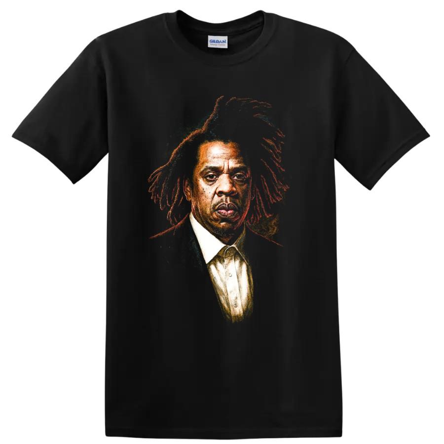 Jay Z Ritratto Rapper Hip Hop Imprenditore T-shirt Musica Urbana Tee