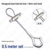 Adjustable Steel Wire Rope Safety Lanyard with Locking Snap Hook for Fall Protection and Sound System Suspension, 1.5-4mm.