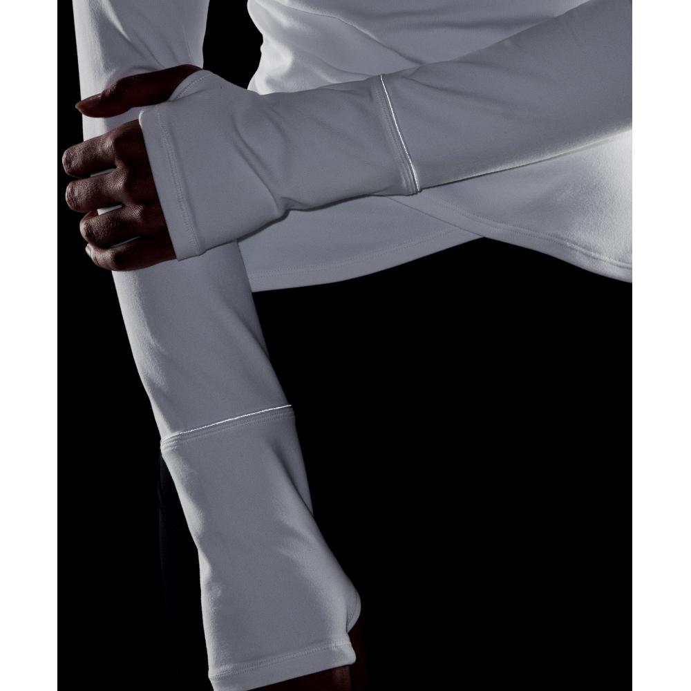 Lululemon Rulu Gathered Waist Long Sleeve Running Top White