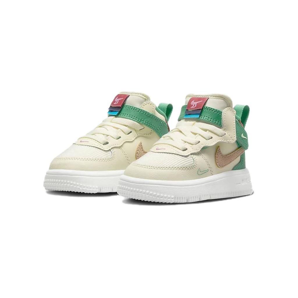 (TD) Nike Air Force 1 Mid EasyOn SE 'Coconut Milk Stadium Green' Baby FQ3693-100