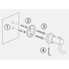 Jan étoile Toilet Paper Holder, Mirrored, Double Shelf, Stainless Steel and Tempered Glass, Wall-Mounted, with Top