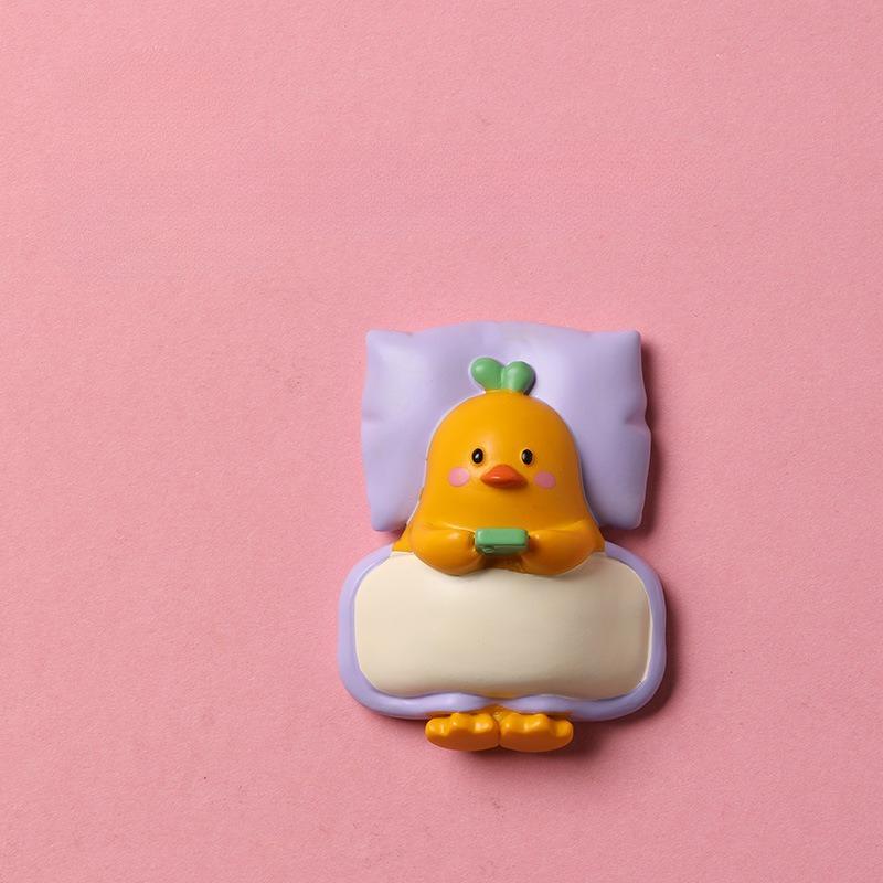 Cartoon Refrigerator Sticker Animal Sleeping Cover Blanket Magnetic Sticker Panda Powder Pig Rabbit Decompression