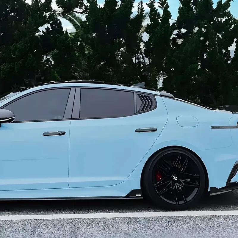For Kia Stinger 2018      2024 Car Rear Window Louver Shutter Cover Exterior Side Vent Trim Scoop Sticker