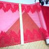 30cm wide Red Elastic Lace, Spandex Sewing Lace Fabric for Lingerie, Bra, Underwear, Garment, Crafting