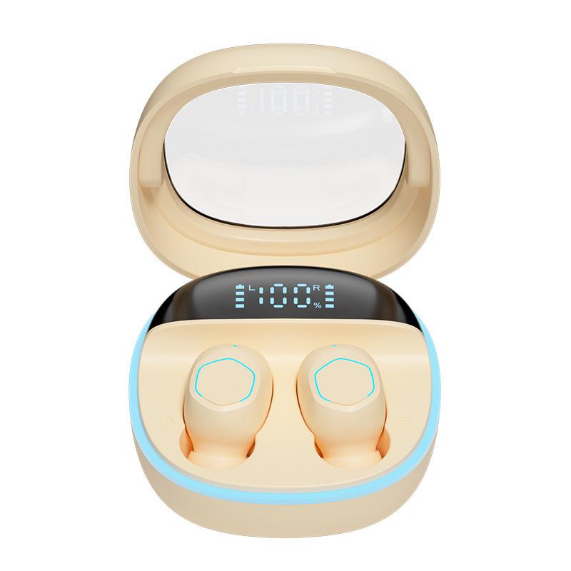 TWS5.3 Wireless Bluetooth Earphones M41 with Transparent Cover, LED Display, Noise Cancelling, Mini and Waterproof.