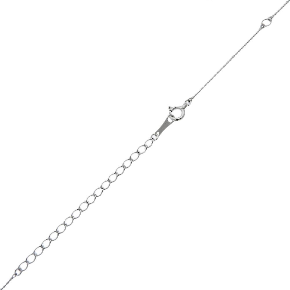 Necklace K18 White Gold/diamond 5.0g Women Used