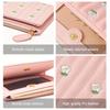 Sweet Style Women's Bi-fold Mini Wallet With Flower Embroidery, Cash Pocket With Card Holder Coin Purse With ID Window