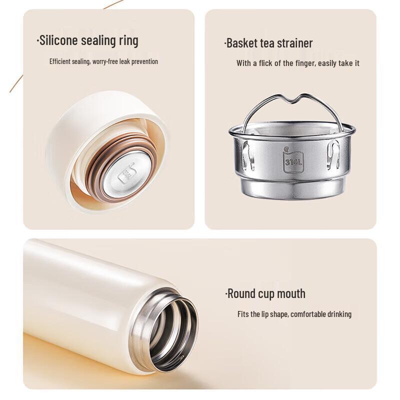 SUPOR 316L Stainless Steel Insulated Thermos Bottle 450ml