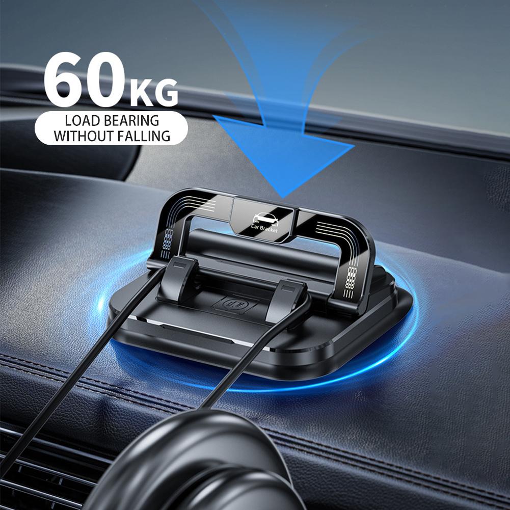 2-in-1 360° Rotation Dashboard Phone Holder for Car Number Plate Universal Mobile Phone Holder Support for Huawei iPhone Samsung