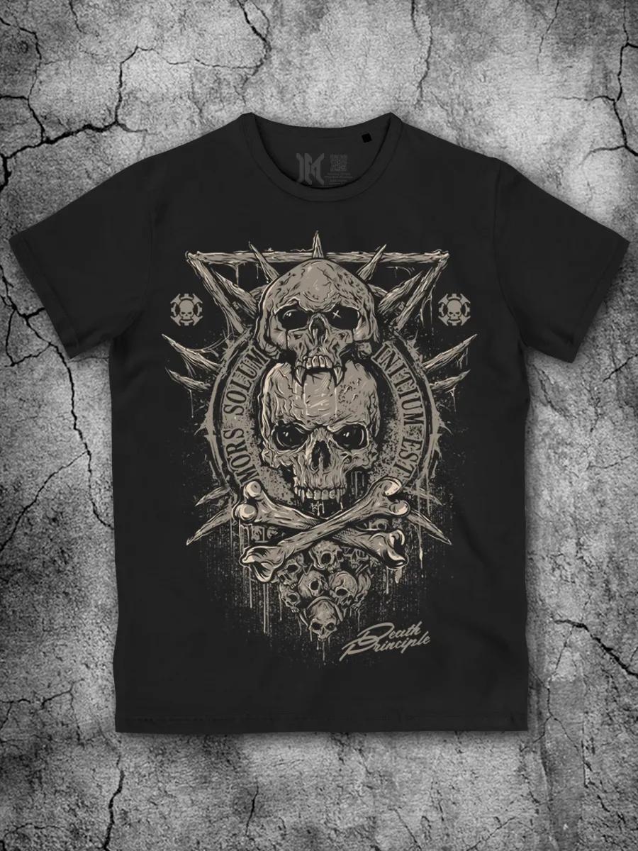 Men s Printed Skull T-shirt for February 23rd Black XL