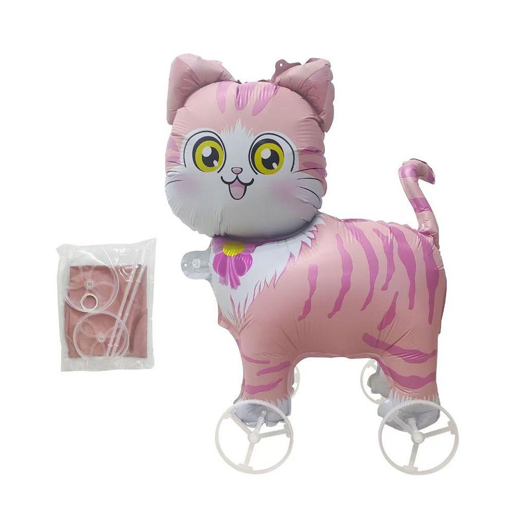 4D Design Chodící Balónek Hliníková Fólie Kreslené Zvířátko Fóliový Balónek Velká Velikost Provázek Kladka Stojící Balónek Oslava Miminka